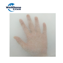 Soft and white hot air through nonwoven for sanitary napkin